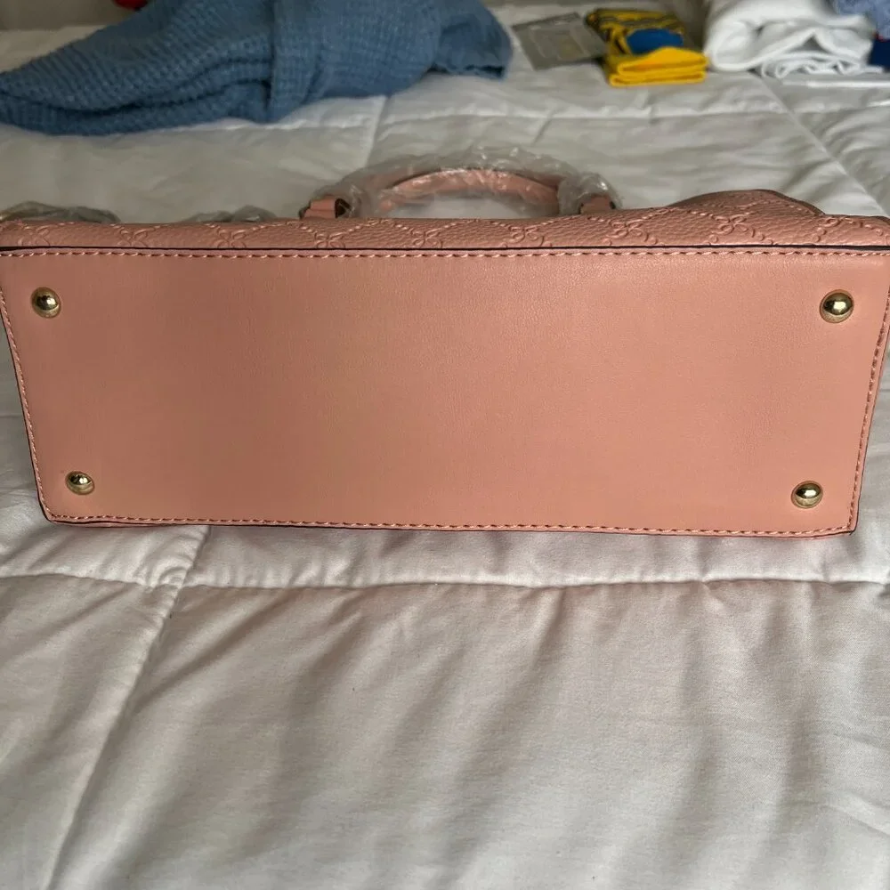 NINE WEST Women's Kyelle Jet Set Satchel, Pink Crossbody Barbiecore New